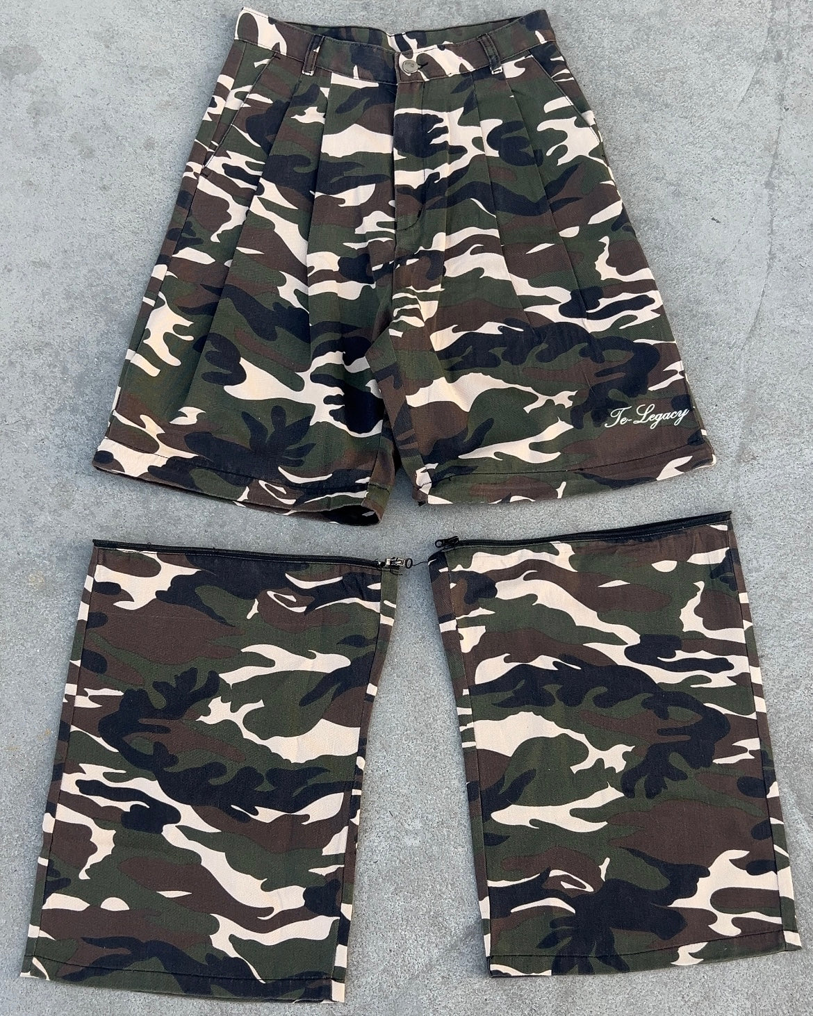 Convertible camo pants