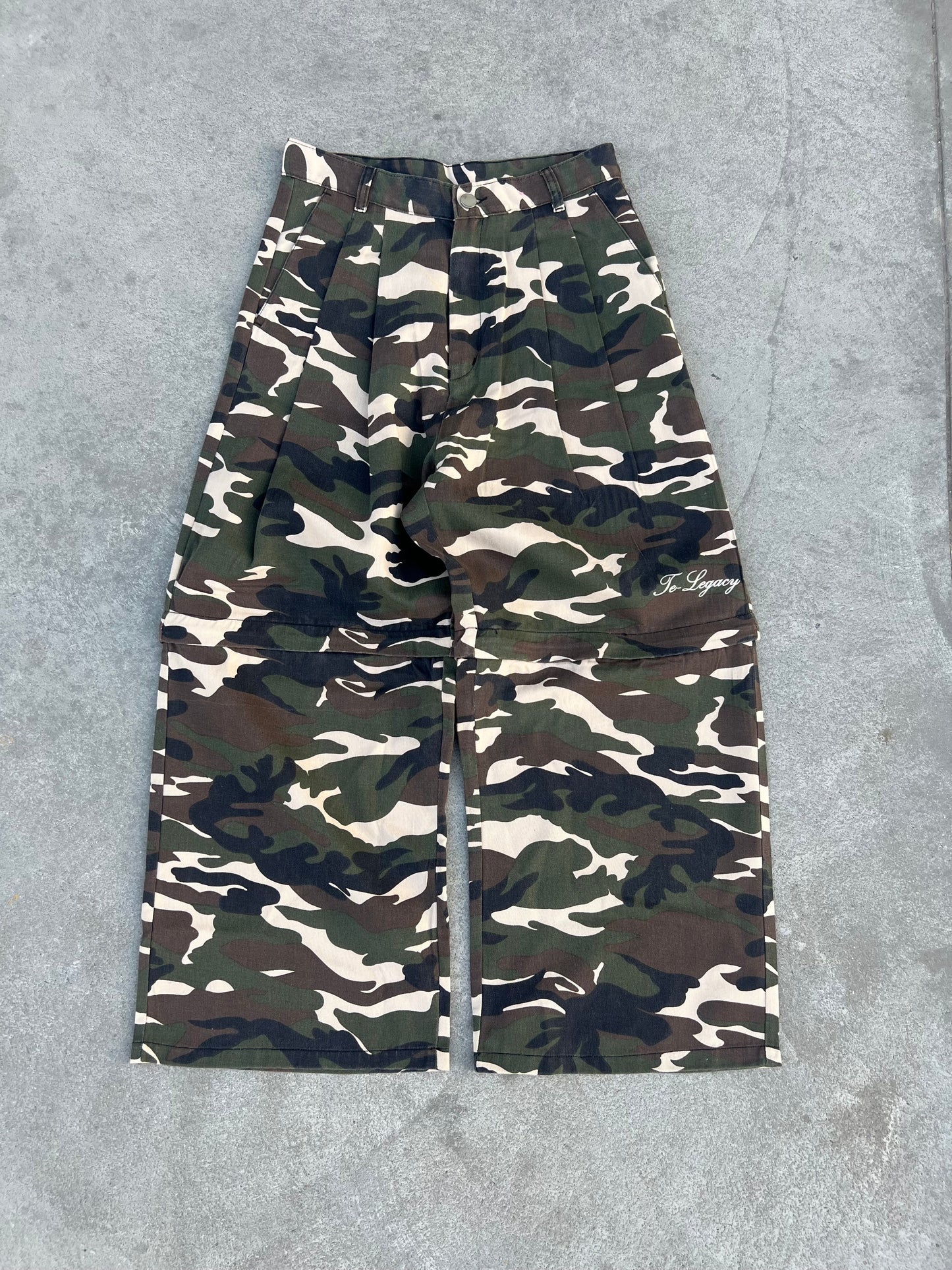 Convertible camo pants